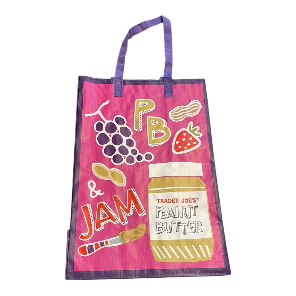 Trader Joe's 100% Reusable Polypropylene Bag, 6 Gallon, PB&J & Mac & Cheese.